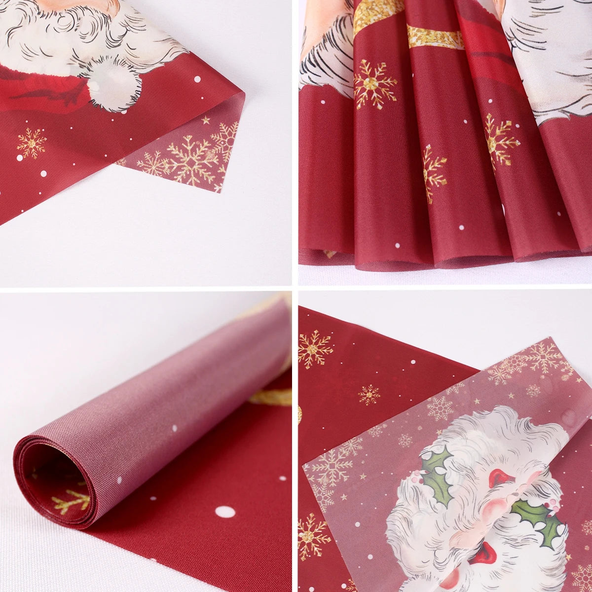 Santa Claus Christmas Table Runner Christmas Decorations For Home 2025 Xmas Table Flag Navidad Noel Gifts New Year Tablecloth